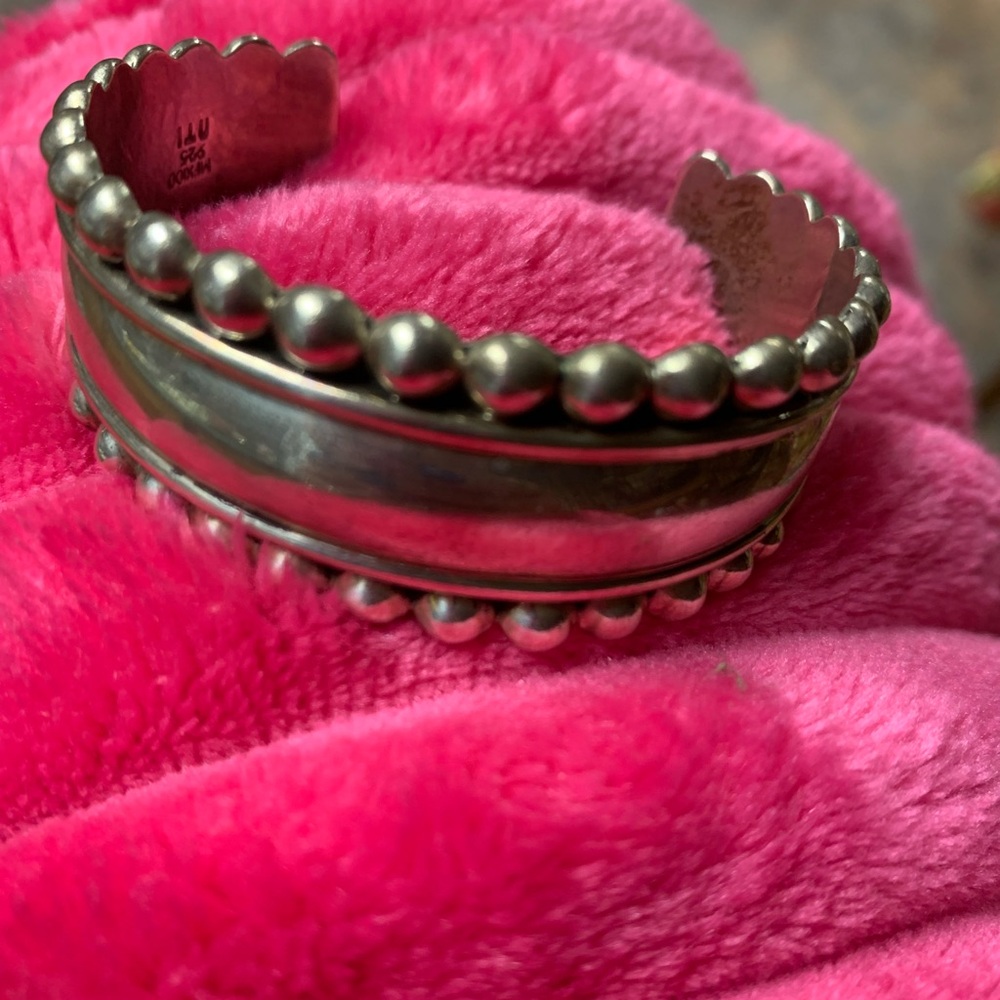 Sterling Vintage stamped 925 Cuff bracelet - Picture 9 of 10